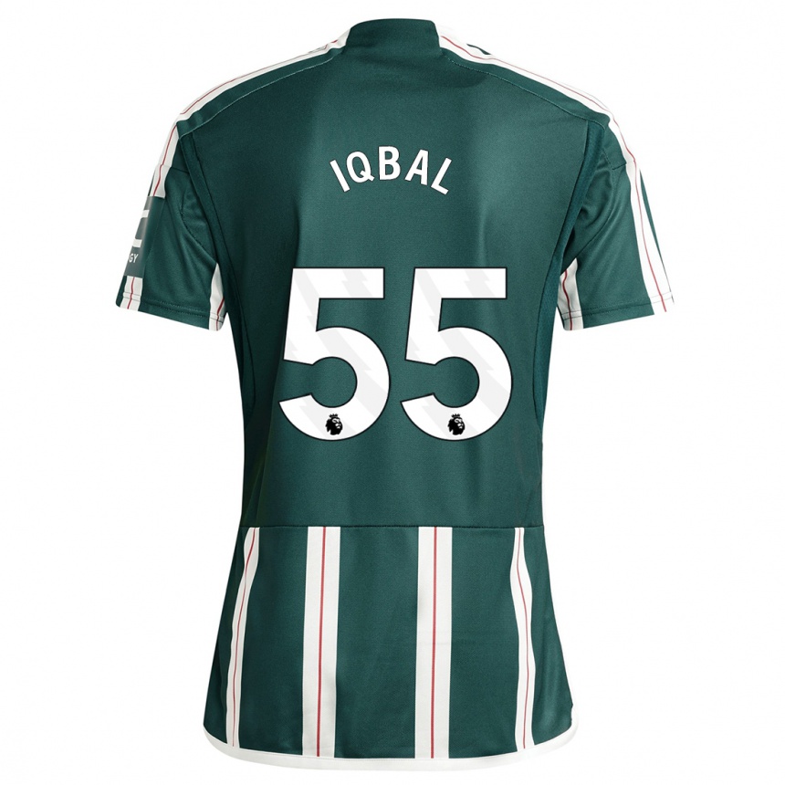 Niño Fútbol Camiseta Zidane Iqbal #55 Verde Oscuro 2ª Equipación 2023/24