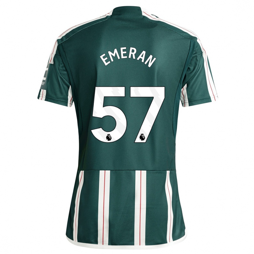 Niño Fútbol Camiseta Noam Emeran #57 Verde Oscuro 2ª Equipación 2023/24