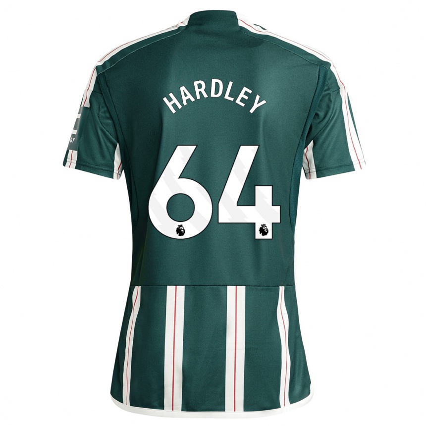 Niño Fútbol Camiseta Bjorn Hardley #64 Verde Oscuro 2ª Equipación 2023/24