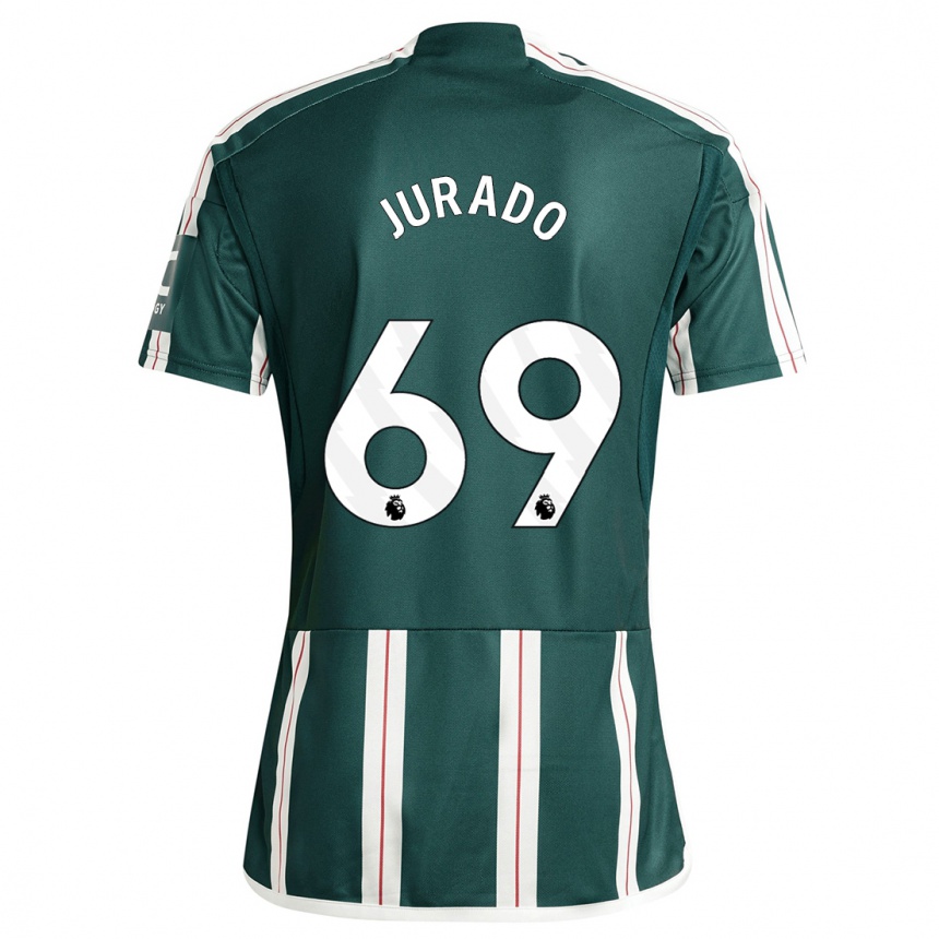 Niño Fútbol Camiseta Marc Jurado #69 Verde Oscuro 2ª Equipación 2023/24