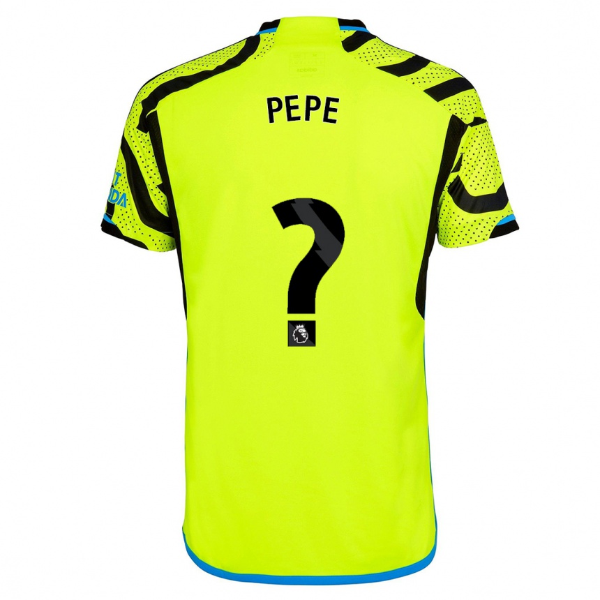 Niño Fútbol Camiseta Nicolas Pepe #0 Amarillo 2ª Equipación 2023/24