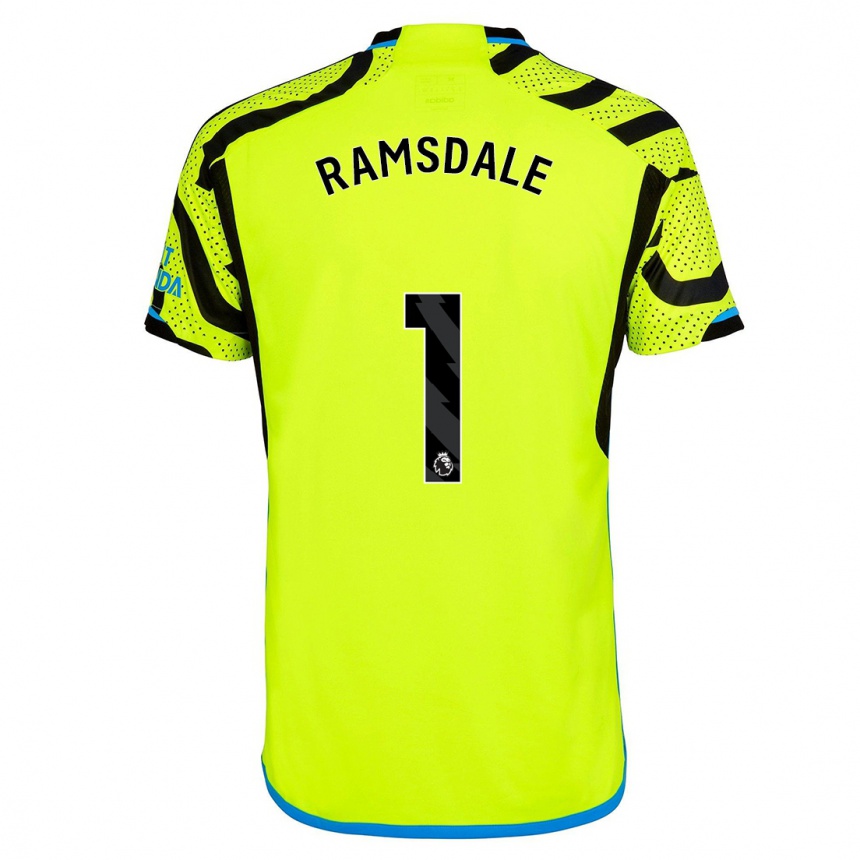 Niño Fútbol Camiseta Aaron Ramsdale #1 Amarillo 2ª Equipación 2023/24