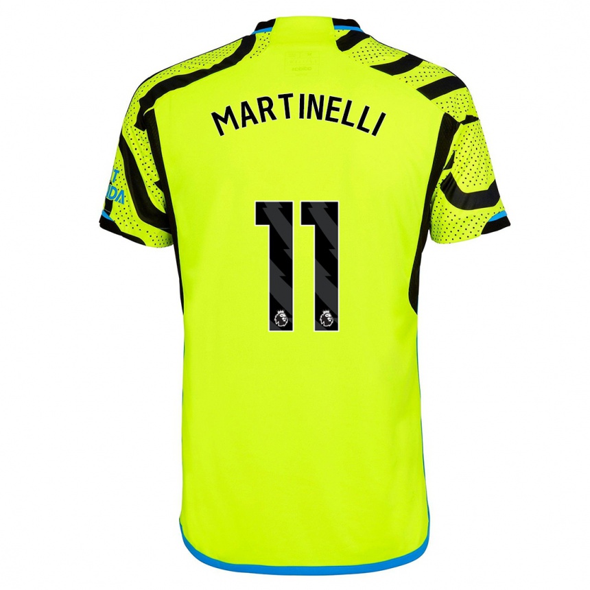 Niño Fútbol Camiseta Gabriel Martinelli #11 Amarillo 2ª Equipación 2023/24