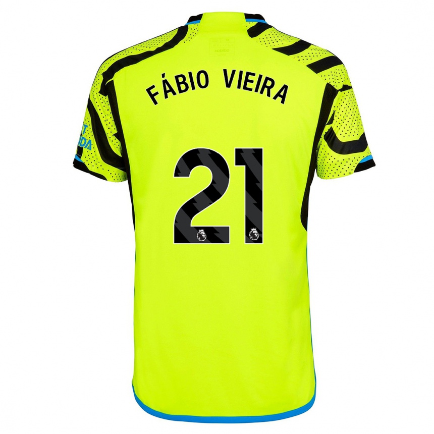 Niño Fútbol Camiseta Fabio Vieira #21 Amarillo 2ª Equipación 2023/24