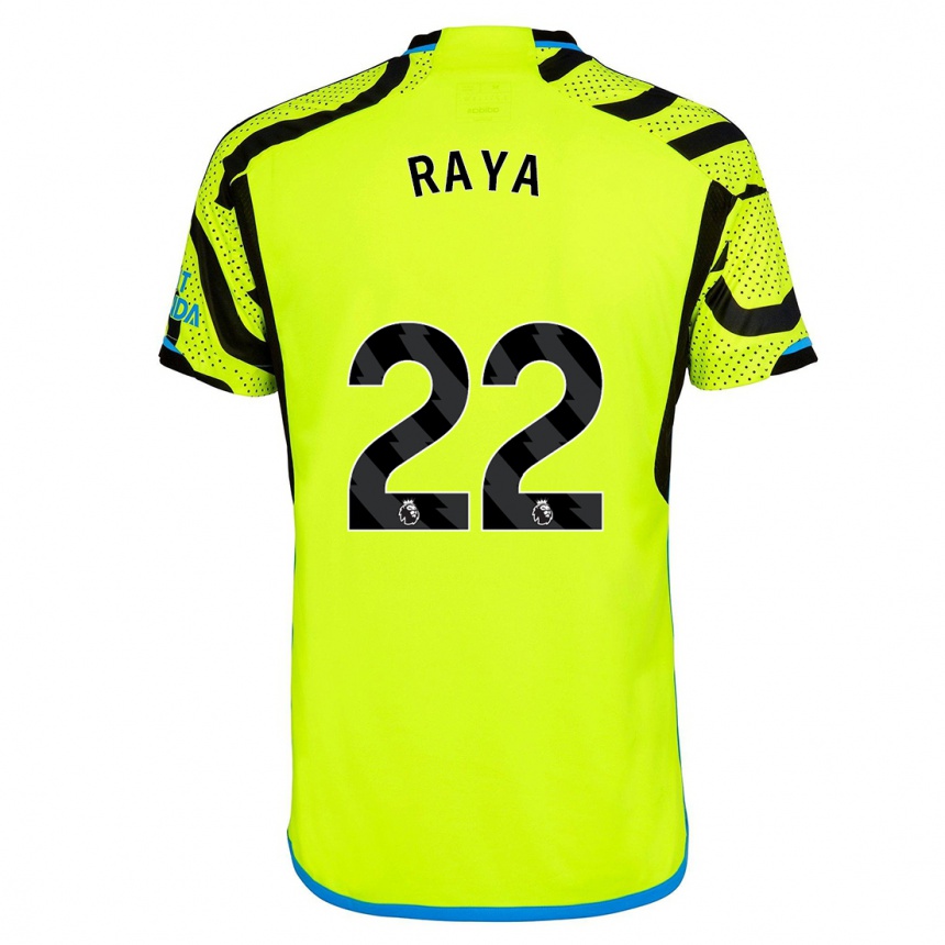 Niño Fútbol Camiseta David Raya #22 Amarillo 2ª Equipación 2023/24