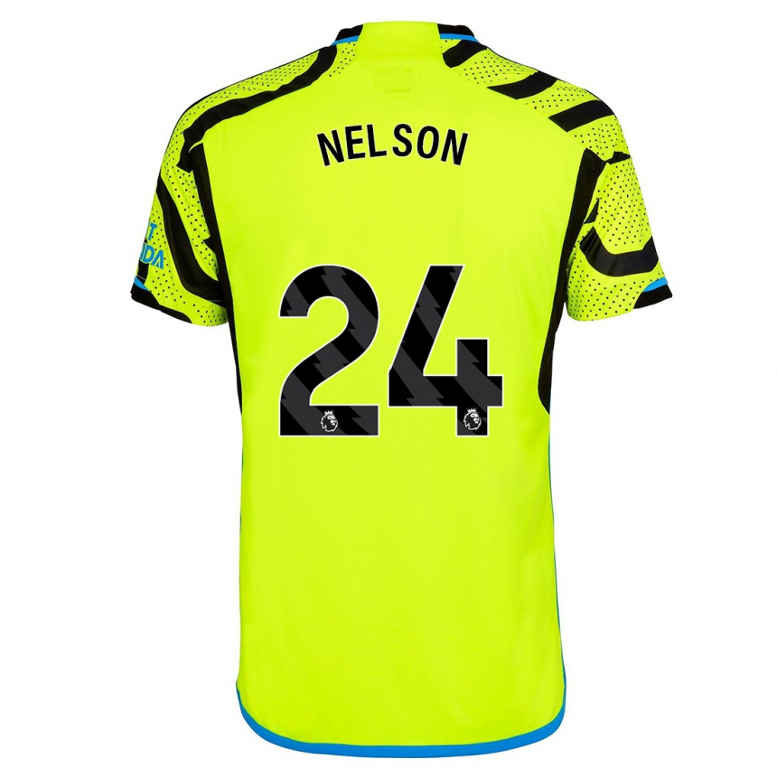 Niño Fútbol Camiseta Reiss Nelson #24 Amarillo 2ª Equipación 2023/24