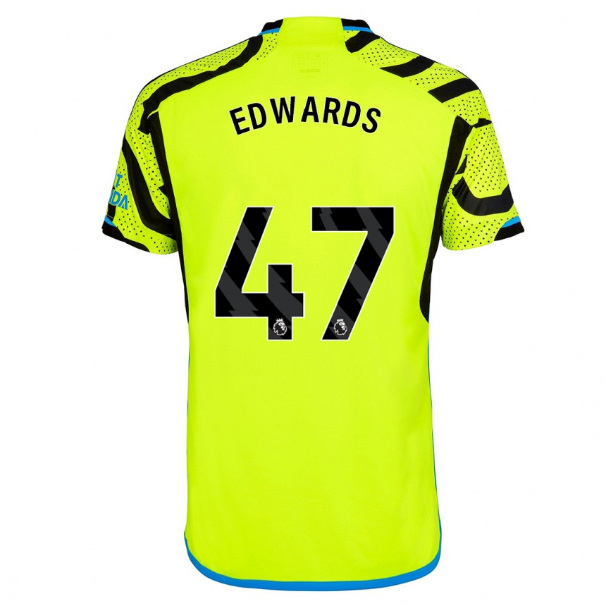 Niño Fútbol Camiseta Khayon Edwards #47 Amarillo 2ª Equipación 2023/24