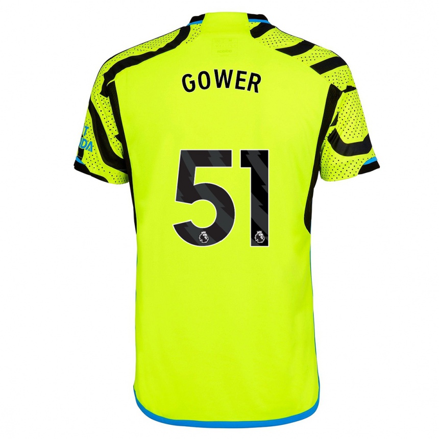 Niño Fútbol Camiseta Jimi Gower #51 Amarillo 2ª Equipación 2023/24