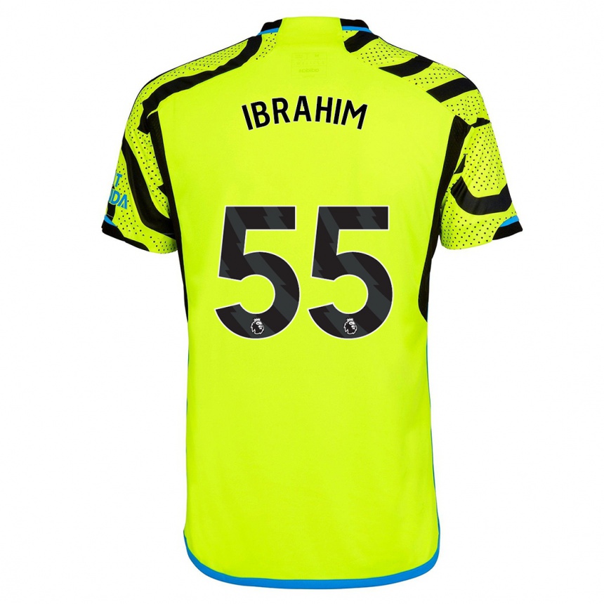 Niño Fútbol Camiseta Bradley Ibrahim #55 Amarillo 2ª Equipación 2023/24