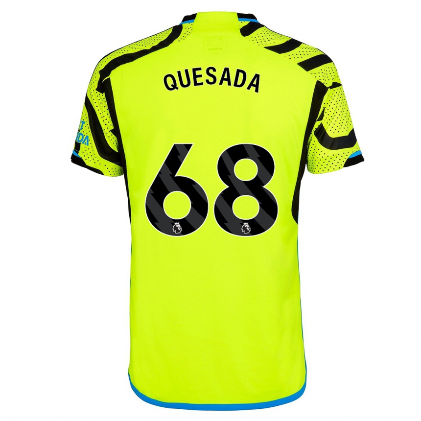 Niño Fútbol Camiseta Elián Quesada #68 Amarillo 2ª Equipación 2023/24