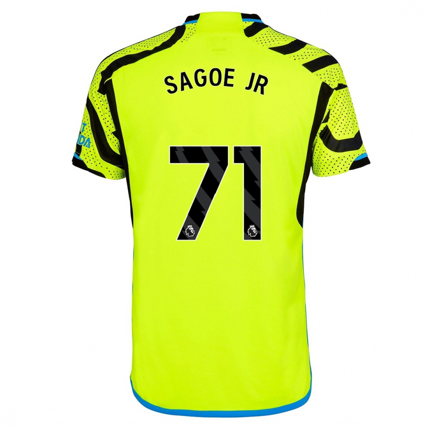 Niño Fútbol Camiseta Charles Sagoe Jr #71 Amarillo 2ª Equipación 2023/24