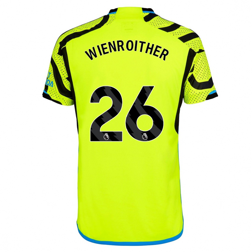 Niño Fútbol Camiseta Laura Wienroither #26 Amarillo 2ª Equipación 2023/24