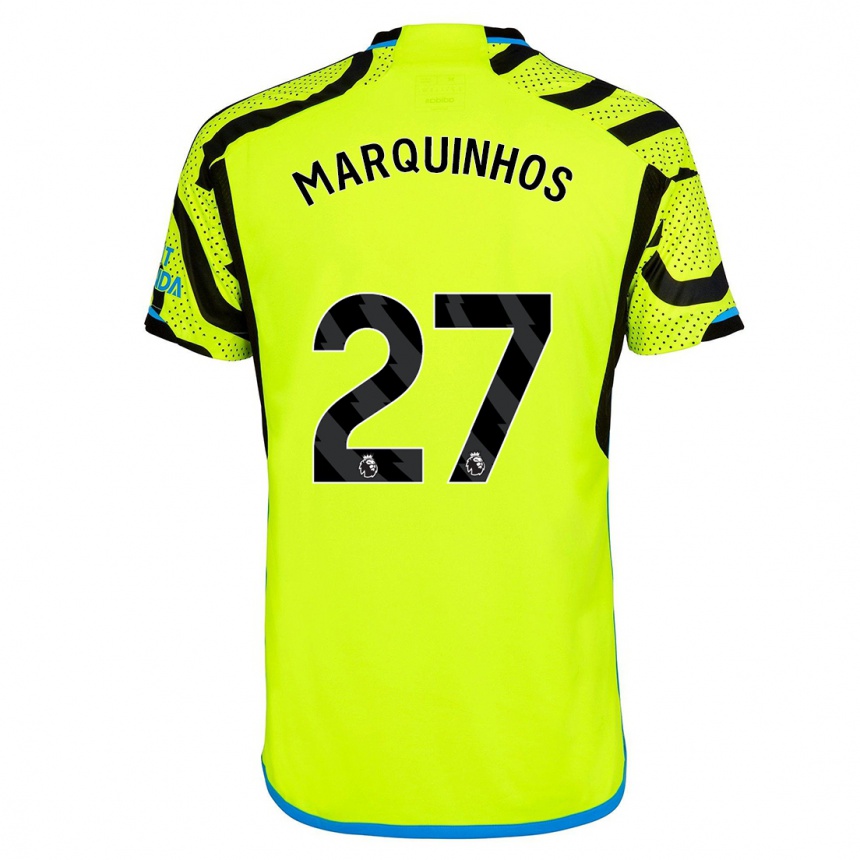 Niño Fútbol Camiseta Marquinhos #27 Amarillo 2ª Equipación 2023/24