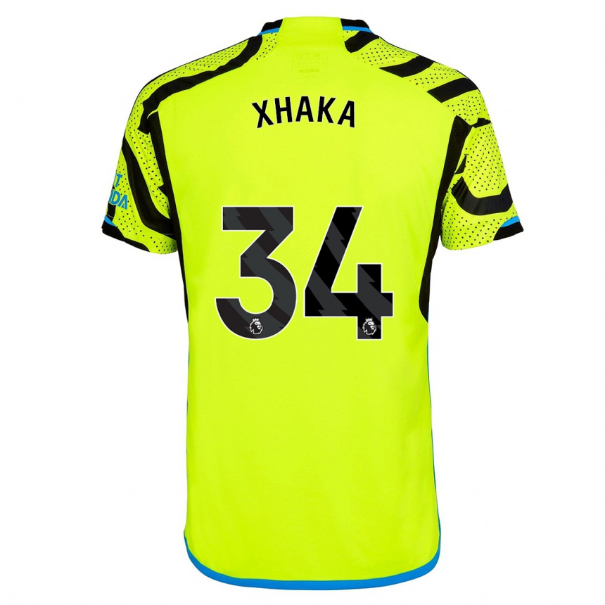 Niño Fútbol Camiseta Granit Xhaka #34 Amarillo 2ª Equipación 2023/24