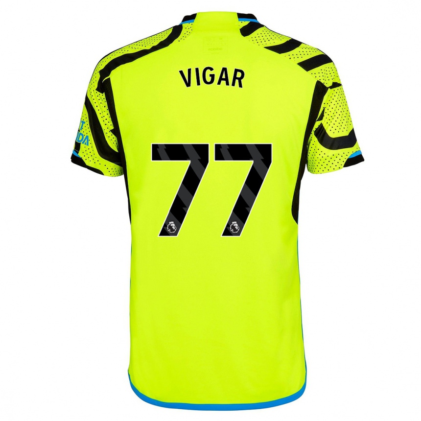 Niño Fútbol Camiseta Billy Vigar #77 Amarillo 2ª Equipación 2023/24