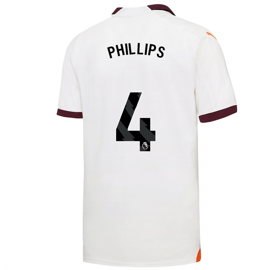 Niño Fútbol Camiseta Kalvin Phillips #4 Blanco 2ª Equipación 2023/24
