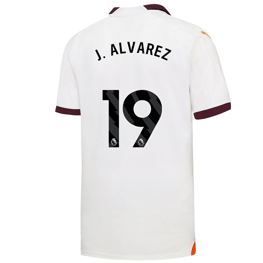 Niño Fútbol Camiseta Julian Alvarez #19 Blanco 2ª Equipación 2023/24