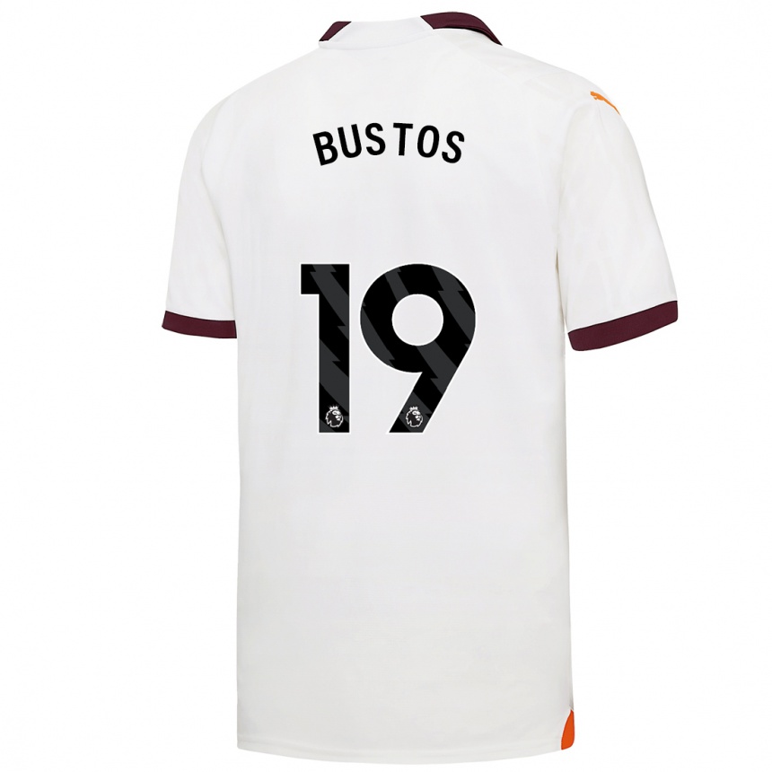 Niño Fútbol Camiseta Nahuel Bustos #19 Blanco 2ª Equipación 2023/24