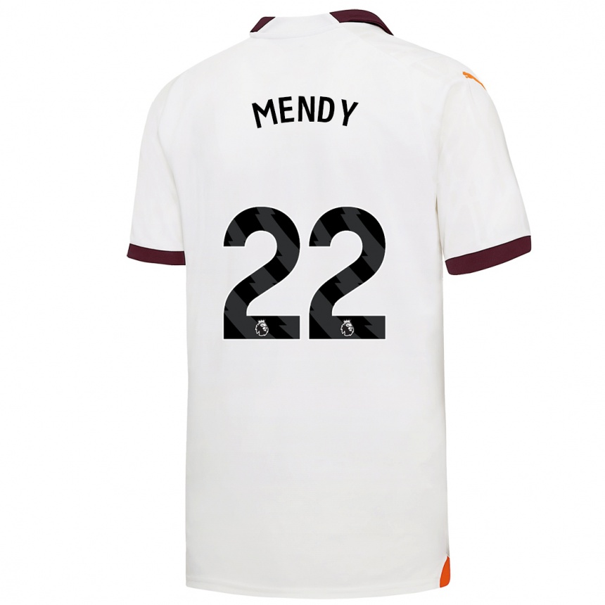 Niño Fútbol Camiseta Benjamin Mendy #22 Blanco 2ª Equipación 2023/24