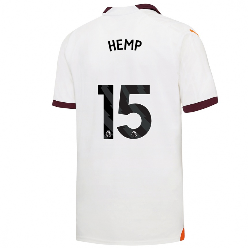 Niño Fútbol Camiseta Lauren Hemp #15 Blanco 2ª Equipación 2023/24