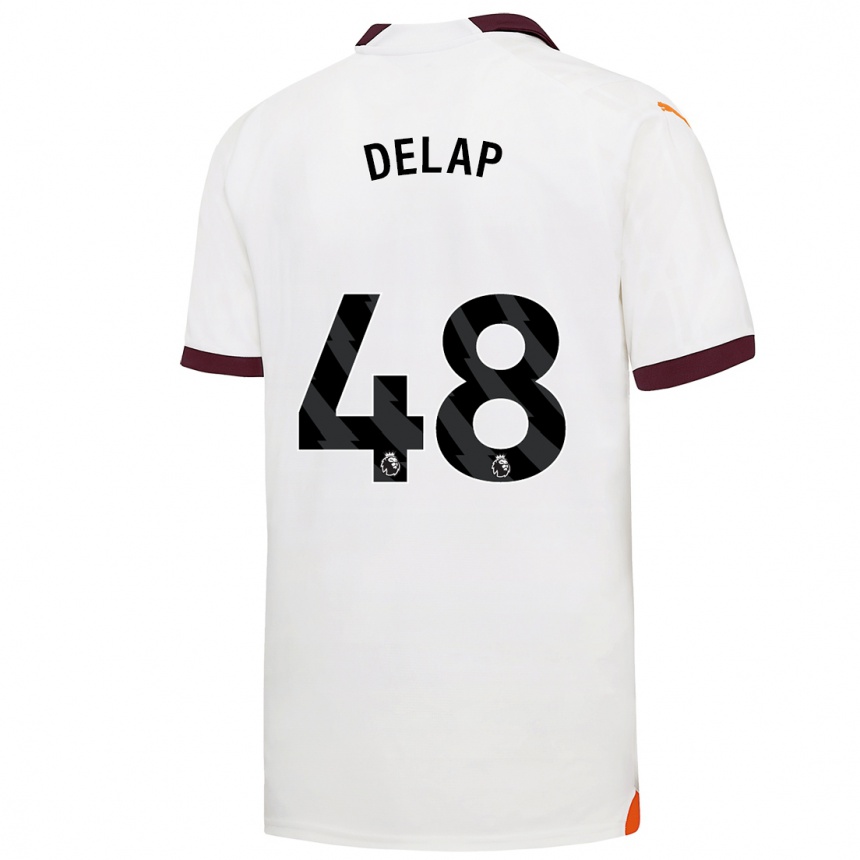 Niño Fútbol Camiseta Liam Delap #48 Blanco 2ª Equipación 2023/24