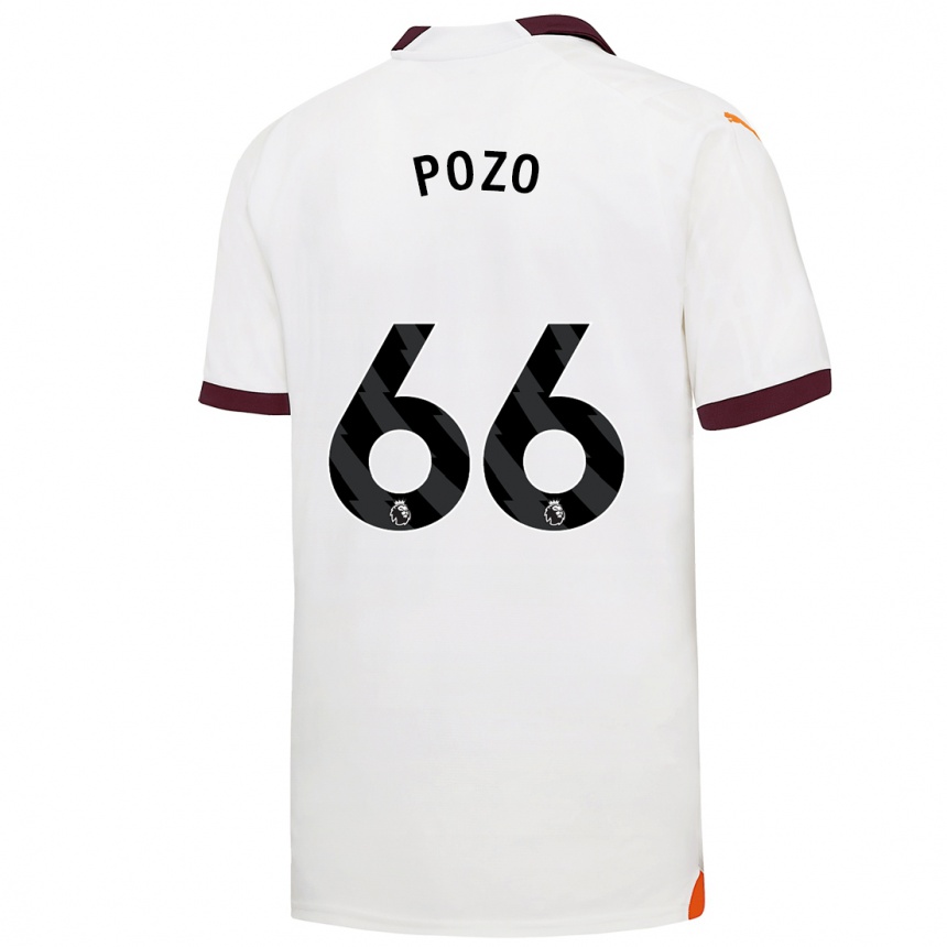 Niño Fútbol Camiseta Iker Pozo #66 Blanco 2ª Equipación 2023/24