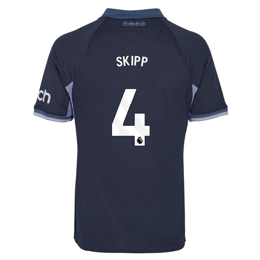 Niño Fútbol Camiseta Oliver Skipp #4 Azul Oscuro 2ª Equipación 2023/24