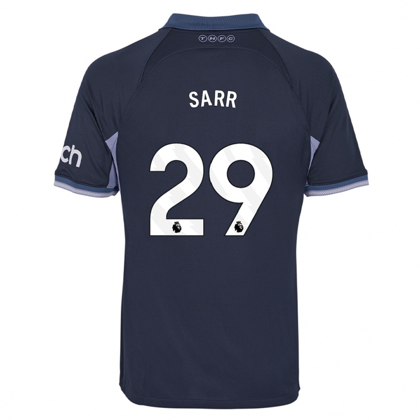 Niño Fútbol Camiseta Pape Matar Sarr #29 Azul Oscuro 2ª Equipación 2023/24