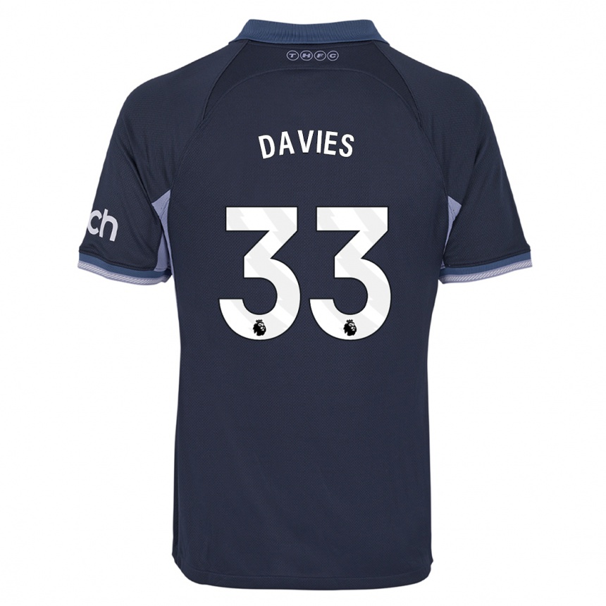 Niño Fútbol Camiseta Ben Davies #33 Azul Oscuro 2ª Equipación 2023/24