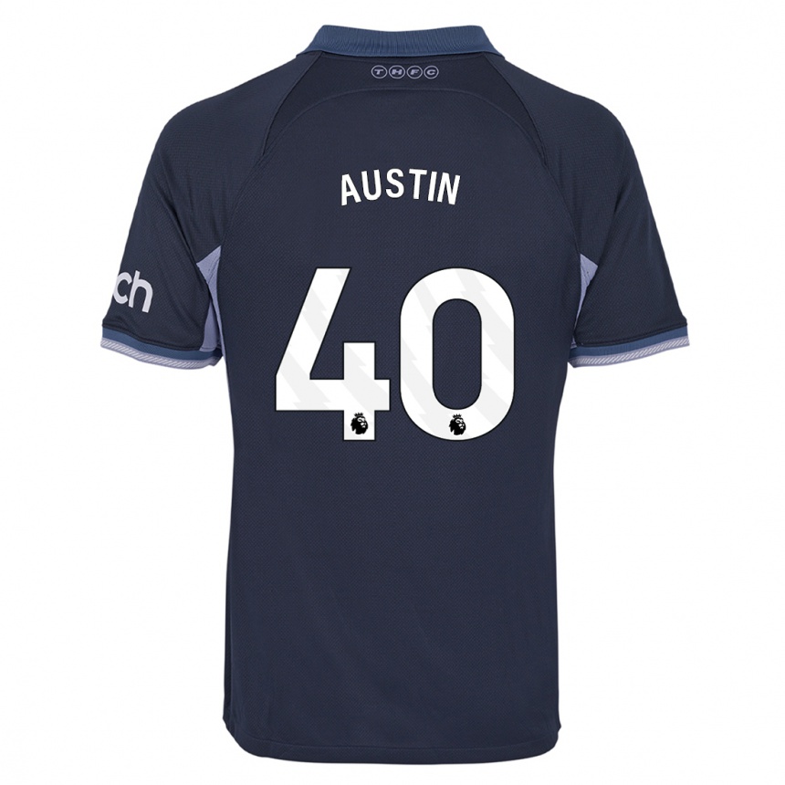 Niño Fútbol Camiseta Brandon Austin #40 Azul Oscuro 2ª Equipación 2023/24