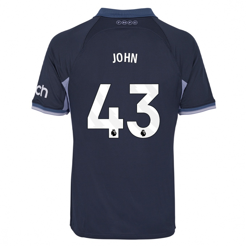 Niño Fútbol Camiseta Nile John #43 Azul Oscuro 2ª Equipación 2023/24