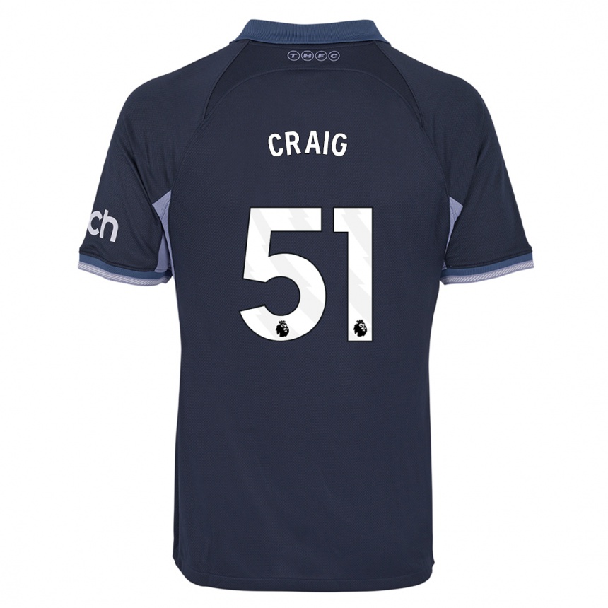 Niño Fútbol Camiseta Matthew Craig #51 Azul Oscuro 2ª Equipación 2023/24