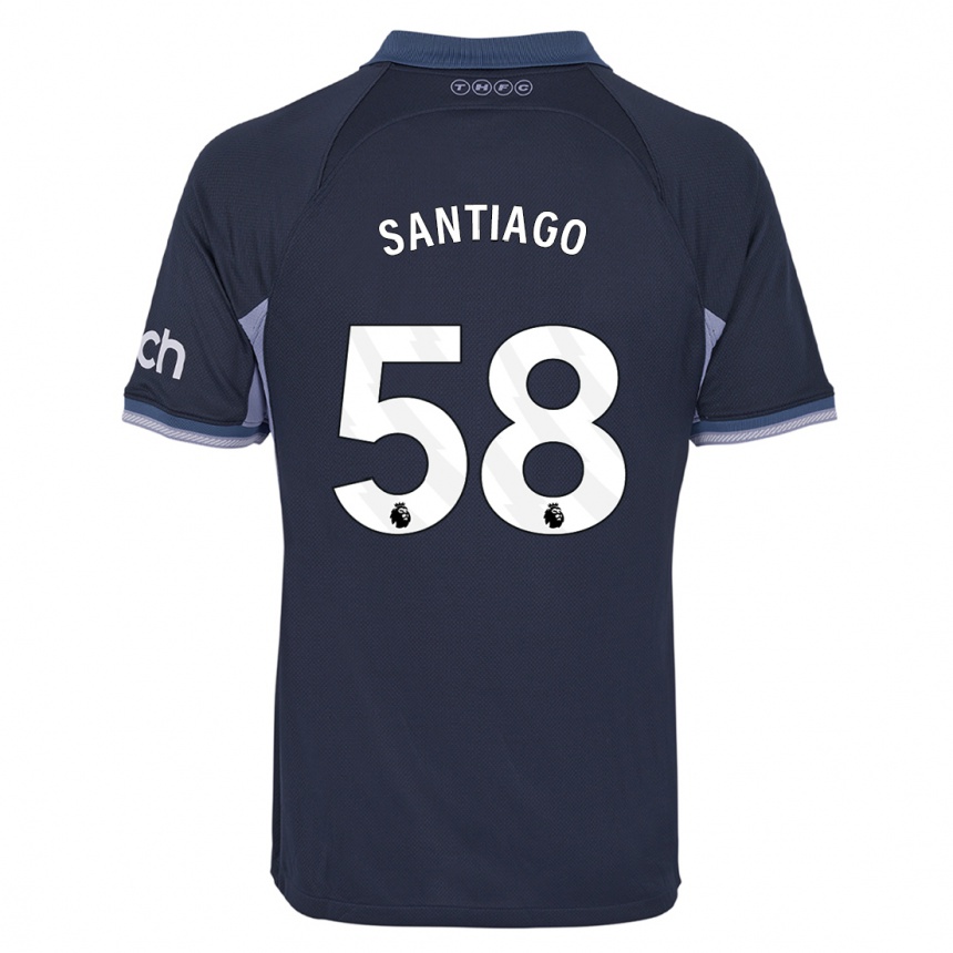 Niño Fútbol Camiseta Yago Santiago #58 Azul Oscuro 2ª Equipación 2023/24