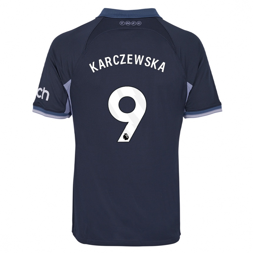 Niño Fútbol Camiseta Nikola Karczewska #9 Azul Oscuro 2ª Equipación 2023/24
