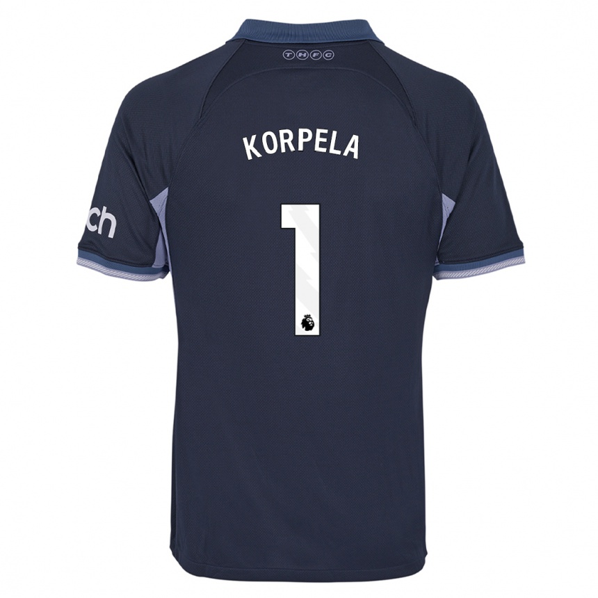 Niño Fútbol Camiseta Tinja-Riikka Korpela #1 Azul Oscuro 2ª Equipación 2023/24