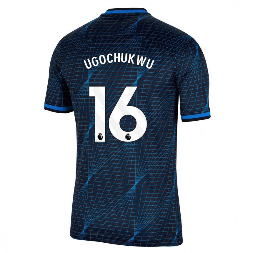 Niño Fútbol Camiseta Lesley Ugochukwu #16 Azul Oscuro 2ª Equipación 2023/24