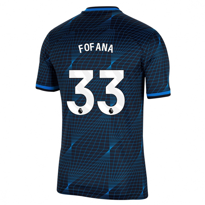 Niño Fútbol Camiseta Wesley Fofana #33 Azul Oscuro 2ª Equipación 2023/24