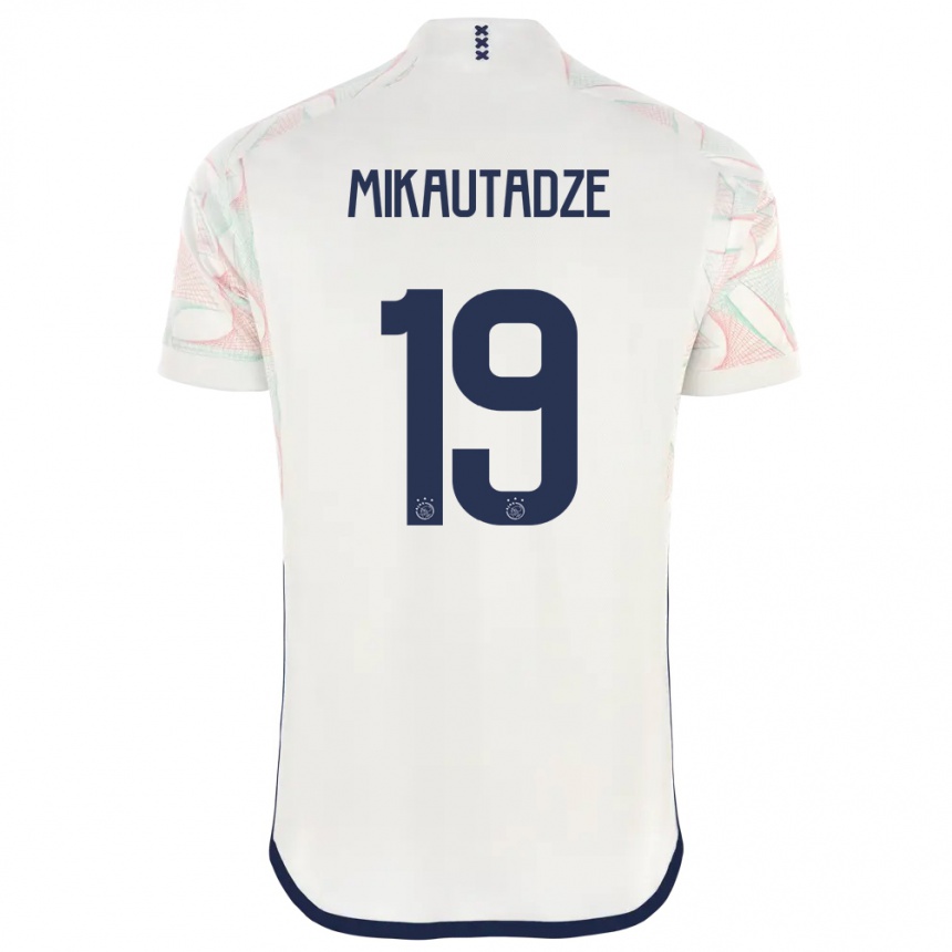 Niño Fútbol Camiseta Georges Mikautadze #19 Blanco 2ª Equipación 2023/24