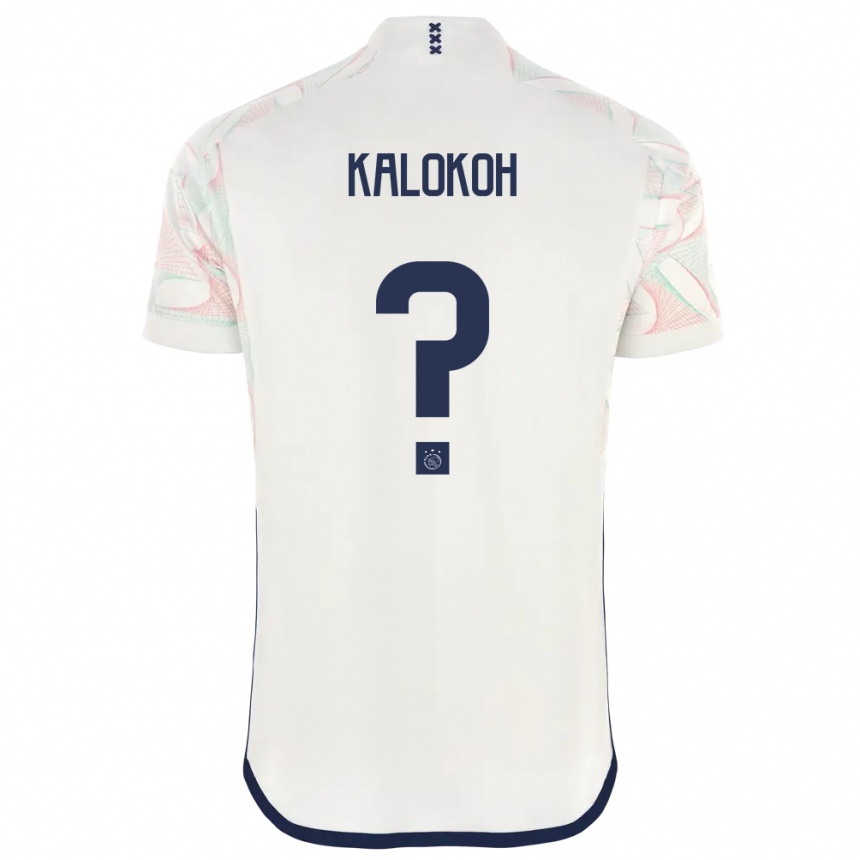 Niño Fútbol Camiseta David Kalokoh #0 Blanco 2ª Equipación 2023/24