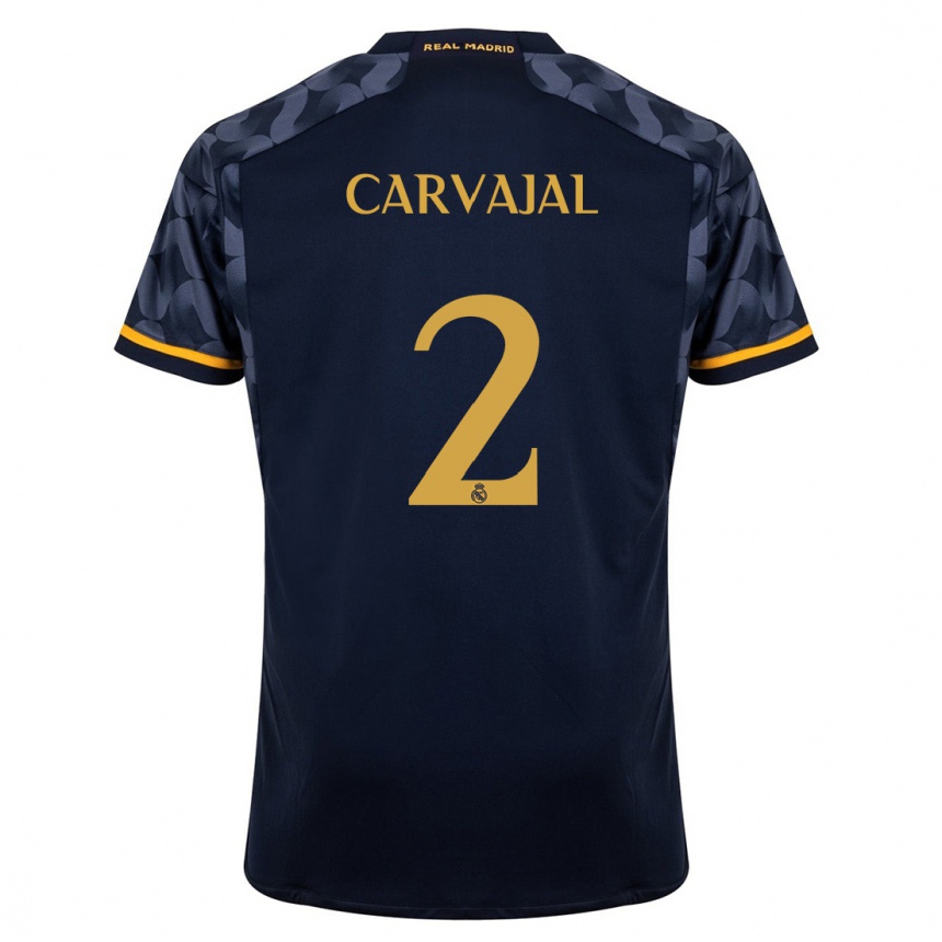 Niño Fútbol Camiseta Daniel Carvajal #2 Azul Oscuro 2ª Equipación 2023/24