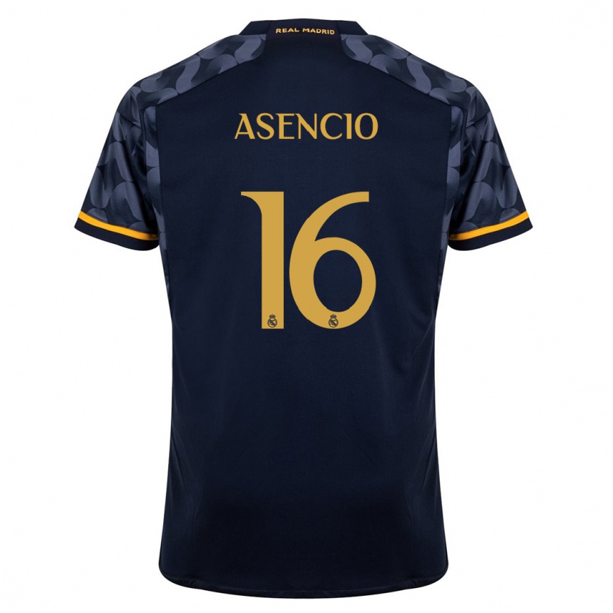 Niño Fútbol Camiseta Raul Asencio #16 Azul Oscuro 2ª Equipación 2023/24