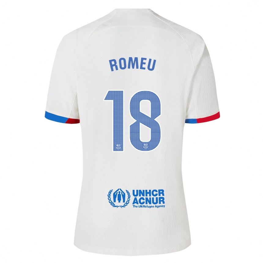 Niño Fútbol Camiseta Oriol Romeu #18 Blanco 2ª Equipación 2023/24