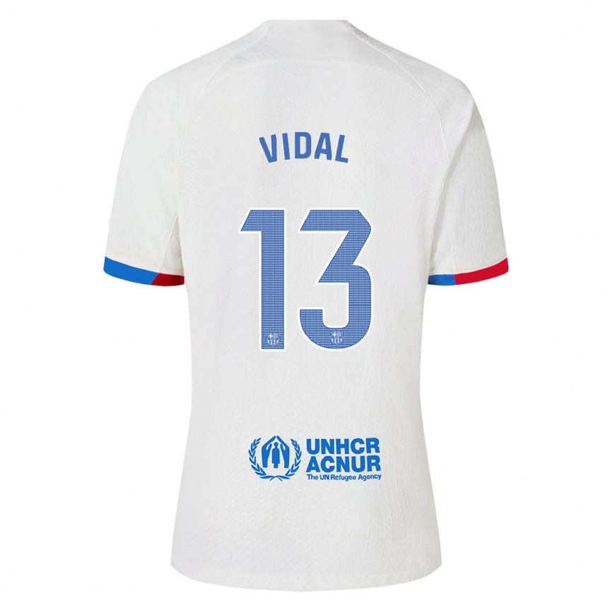 Niño Fútbol Camiseta Marc Vidal #13 Blanco 2ª Equipación 2023/24