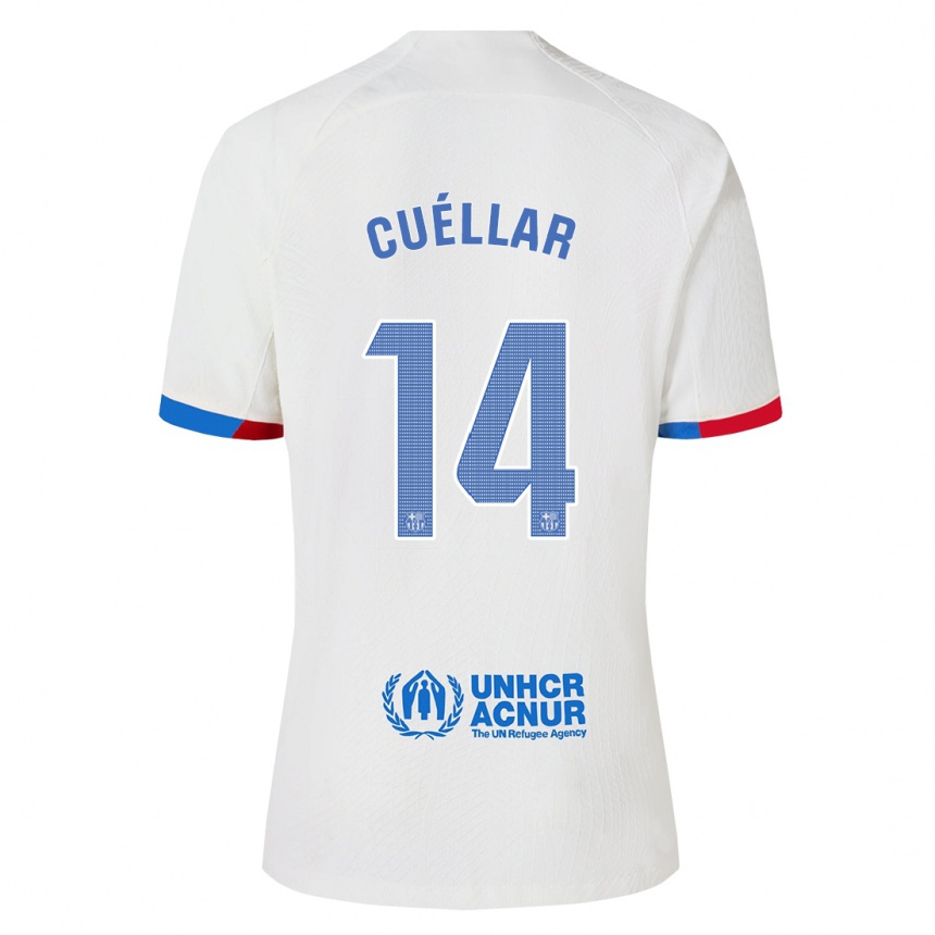 Niño Fútbol Camiseta Jaume Cuéllar #14 Blanco 2ª Equipación 2023/24