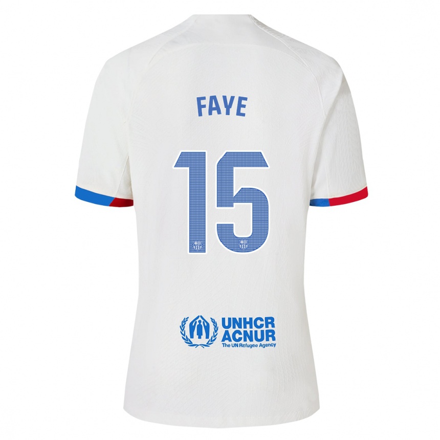 Niño Fútbol Camiseta Mikayil Faye #15 Blanco 2ª Equipación 2023/24