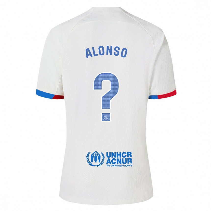 Niño Fútbol Camiseta Aáron Alonso #0 Blanco 2ª Equipación 2023/24