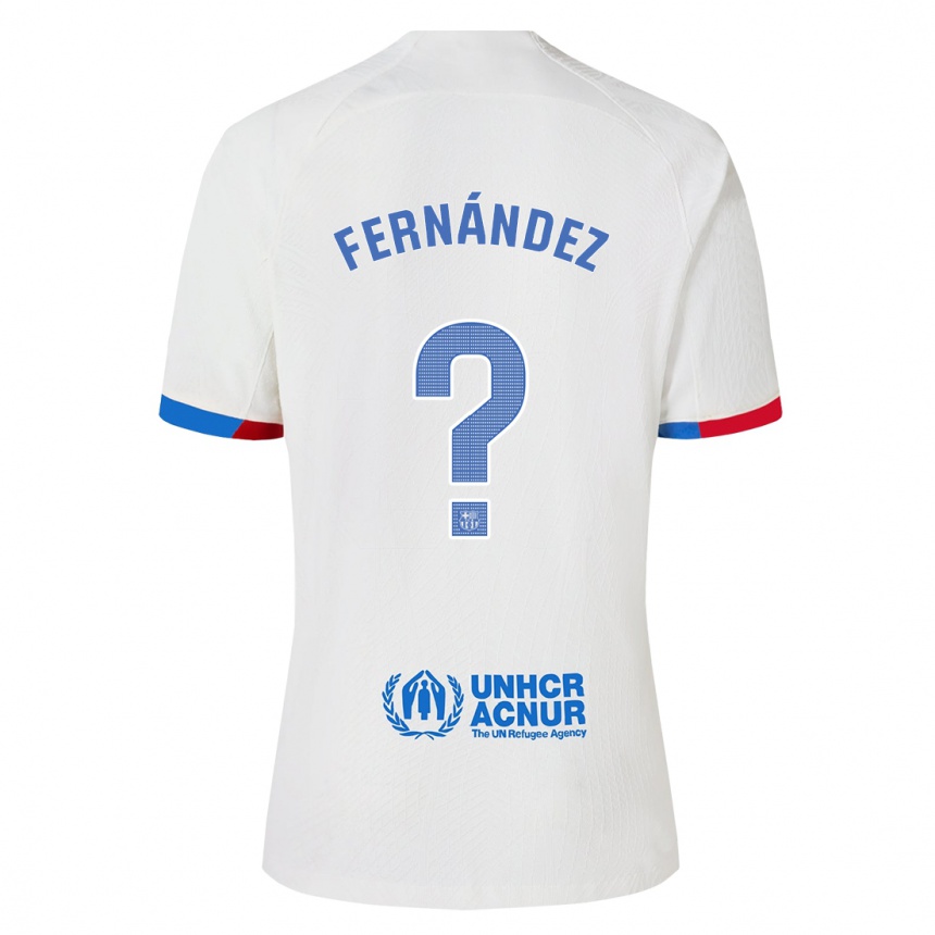 Niño Fútbol Camiseta Guille Fernández #0 Blanco 2ª Equipación 2023/24