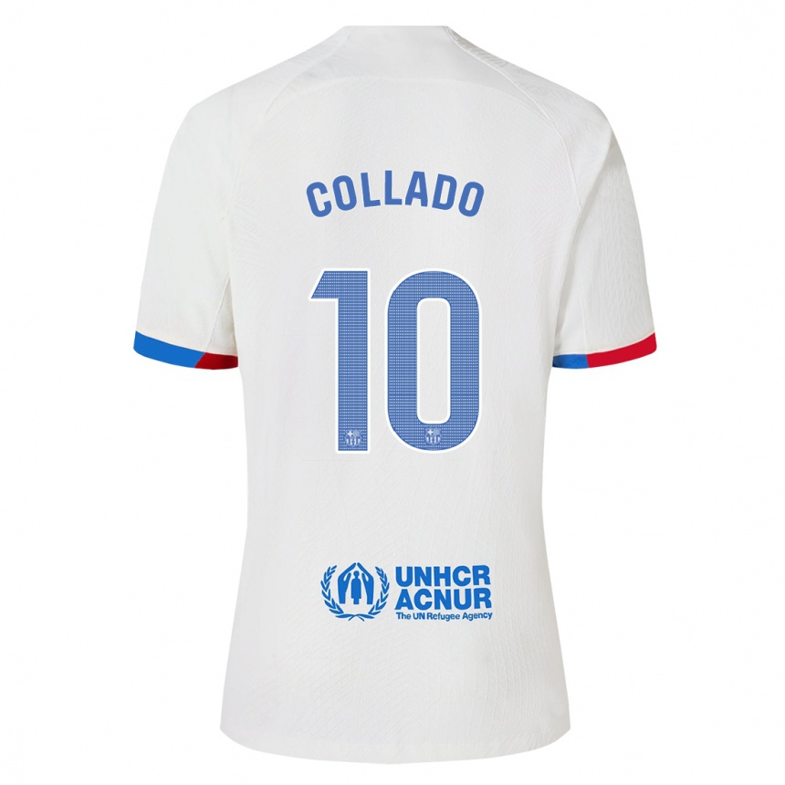 Niño Fútbol Camiseta Alex Collado #10 Blanco 2ª Equipación 2023/24