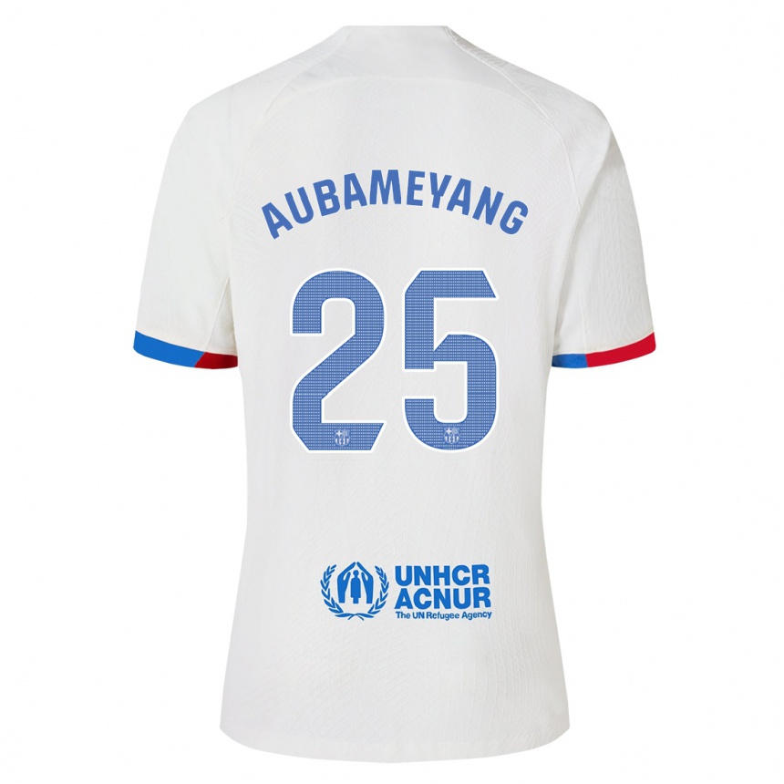 Niño Fútbol Camiseta Pierre Emerick Aubameyang #25 Blanco 2ª Equipación 2023/24