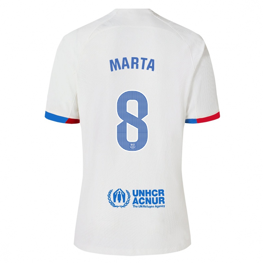 Niño Fútbol Camiseta Marta Torrejon #8 Blanco 2ª Equipación 2023/24